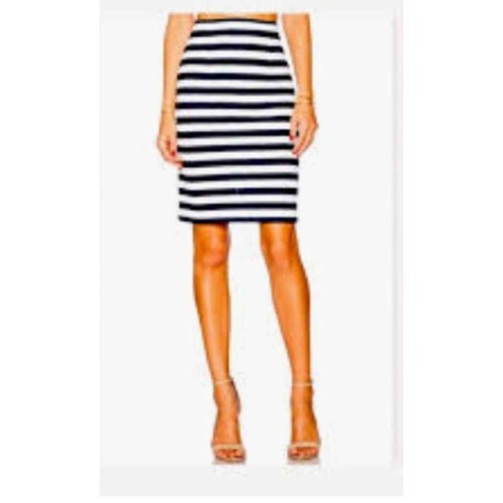 Diane von Furstenberg DVF Striped Mini Skirt Navy White‎ Size 0